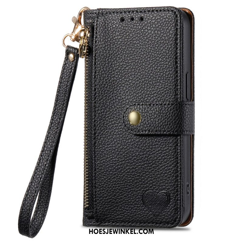 Folio-hoesje Oneplus Nord 4 Telefoonhoesje Portemonnee Met Hartvormige Rfid-blokkering