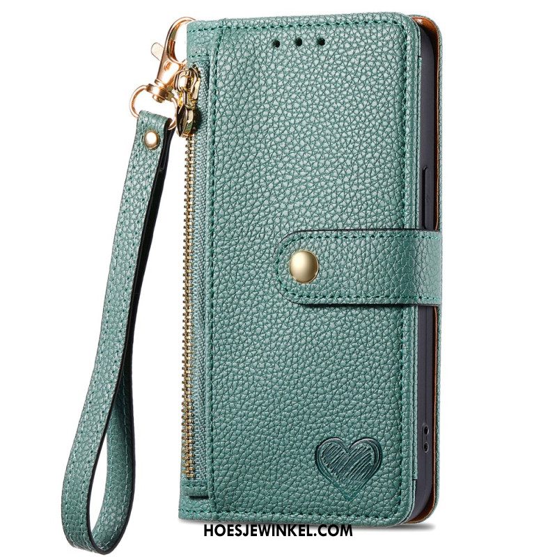 Folio-hoesje Oneplus Nord 4 Telefoonhoesje Portemonnee Met Hartvormige Rfid-blokkering