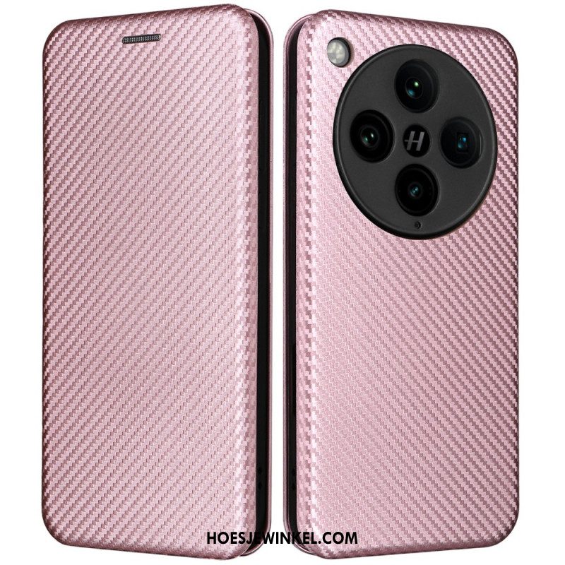 Folio-hoesje Oppo Find X8 Pro Telefoonhoesje Koolstofvezel