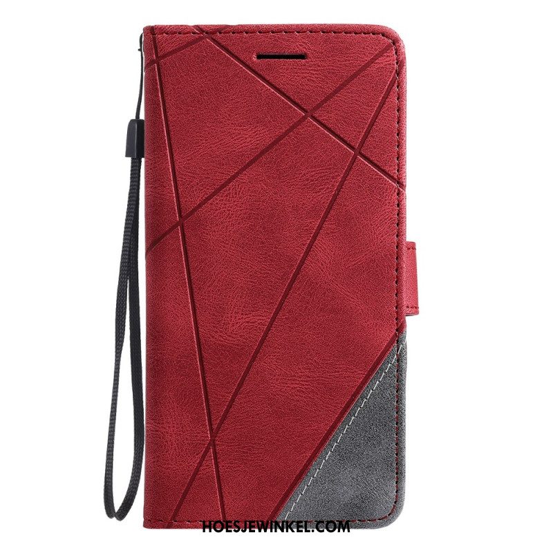 Folio-hoesje Oppo Find X8 Telefoonhoesje Tweekleurig Gestreept Patroon