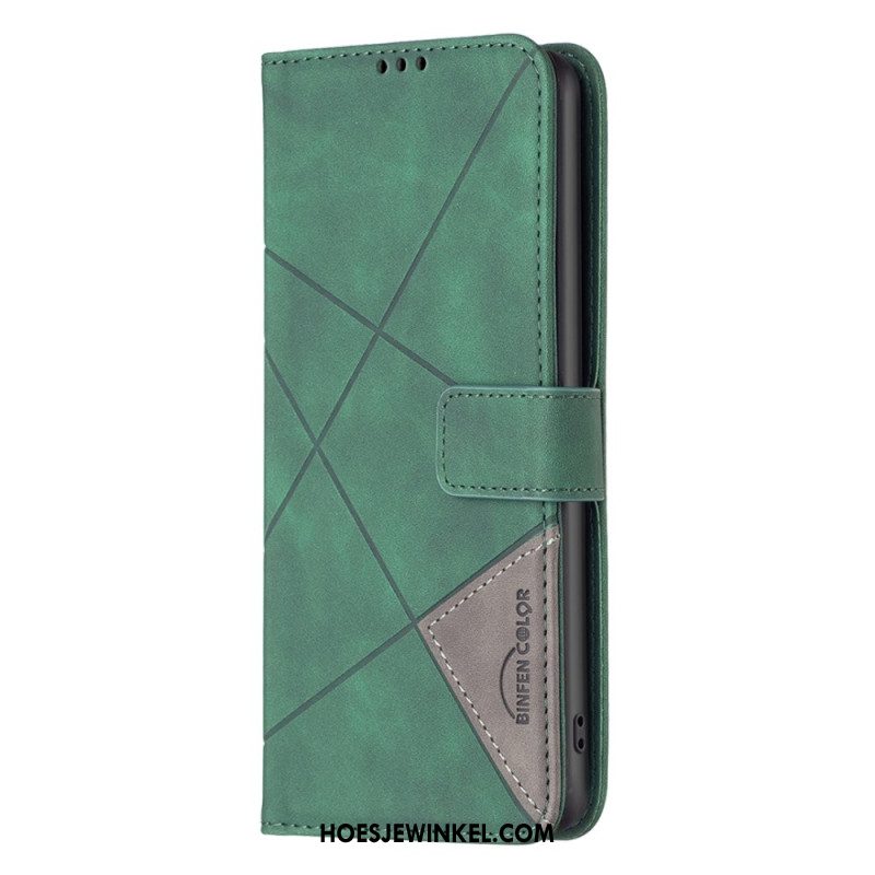 Folio-hoesje Oppo Reno 12 Pro 5g Telefoonhoesje Geometrisch Ontwerp Binfen Kleur
