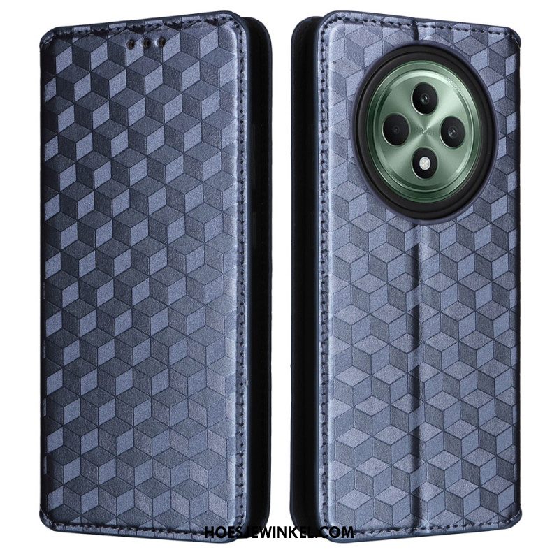 Folio-hoesje Oppo Reno 12f 5g Ruitpatroon Bescherming Hoesje
