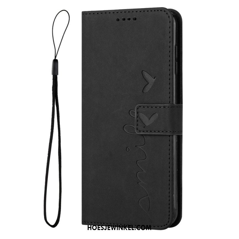 Folio-hoesje Oppo Reno 12f 5g Telefoonhoesje Glimlach