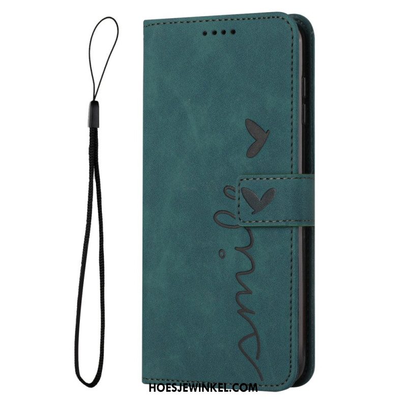 Folio-hoesje Oppo Reno 12f 5g Telefoonhoesje Glimlach