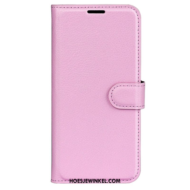 Folio-hoesje Oppo Reno 12f 5g Telefoonhoesje Klassiek Litchi Kunstleer