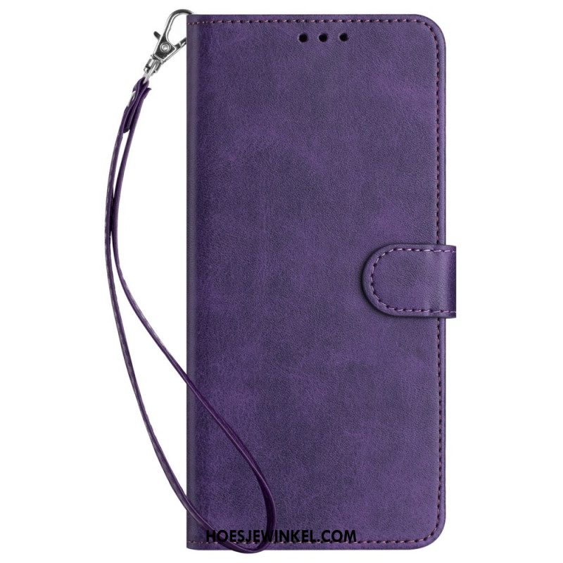 Folio-hoesje Oppo Reno 12f 5g Telefoonhoesje Ledereffect Met Riem