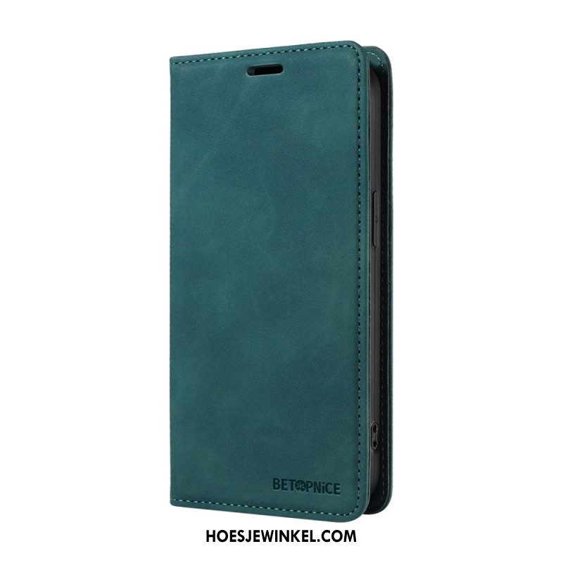 Folio-hoesje Oppo Reno 12f 5g Telefoonhoesje Suède-effect Met Rfid-blokkering Betopnice