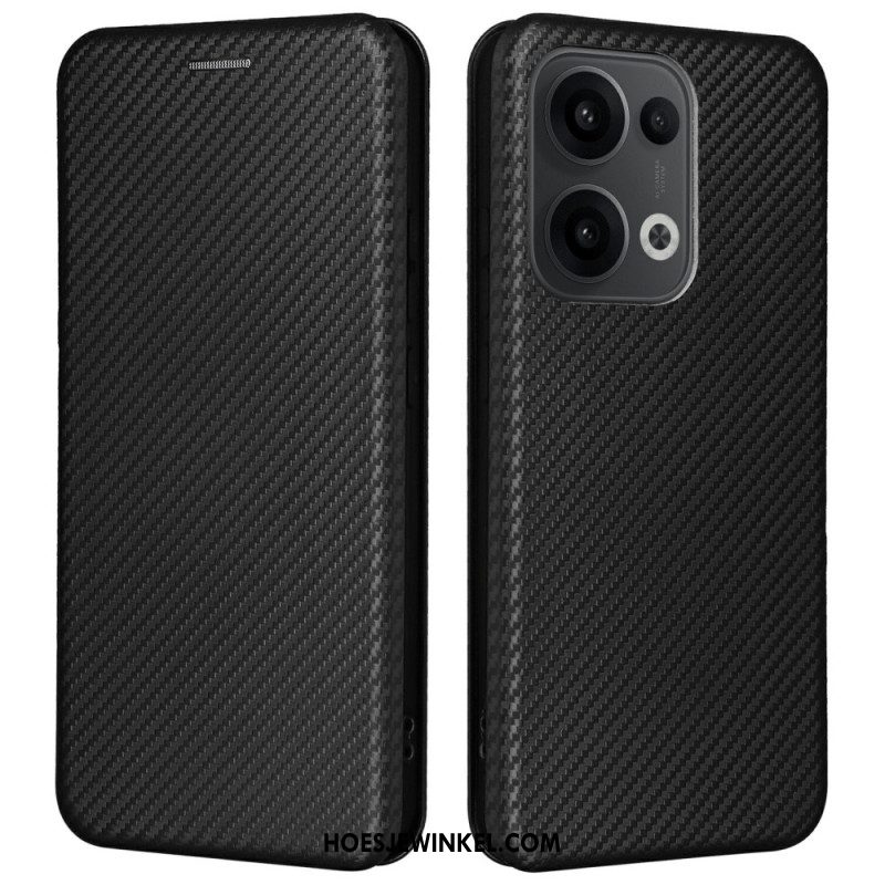 Folio-hoesje Oppo Reno 13 5g Telefoonhoesje Koolstofvezel