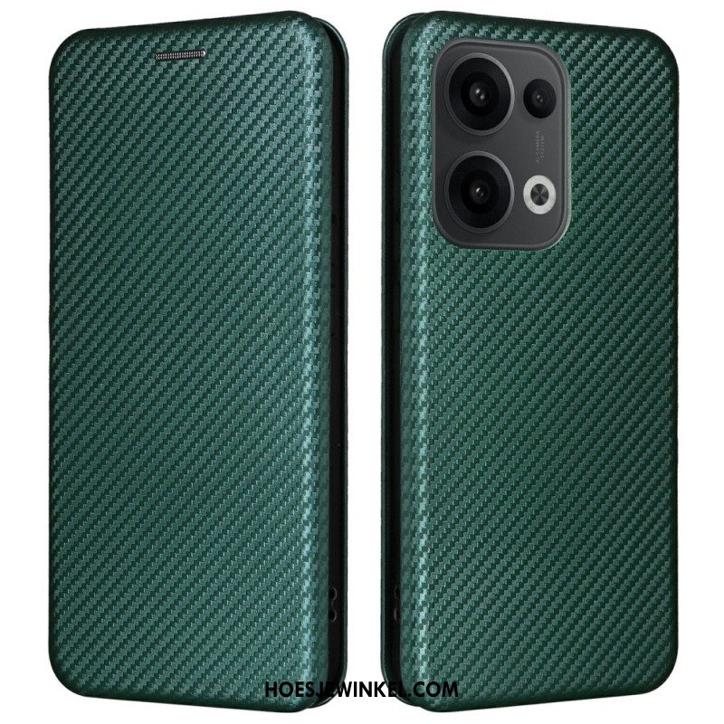 Folio-hoesje Oppo Reno 13 5g Telefoonhoesje Koolstofvezel