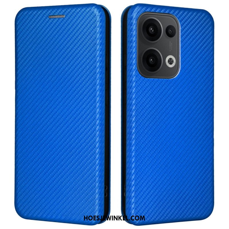 Folio-hoesje Oppo Reno 13 5g Telefoonhoesje Koolstofvezel