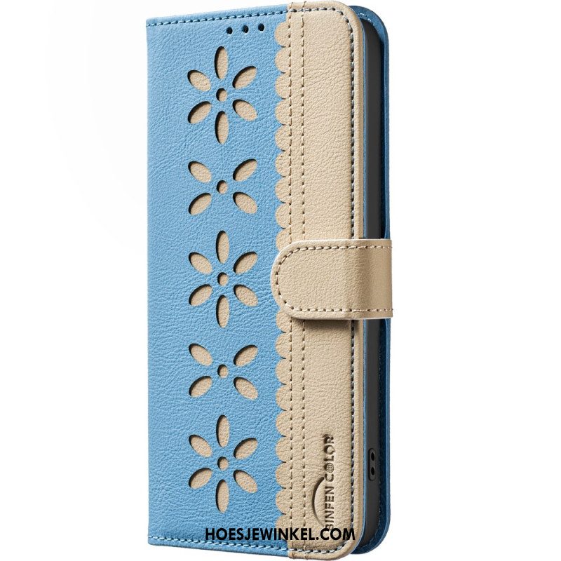 Folio-hoesje Oppo Reno 14f 5g Telefoonhoesje Bloemenprint (binfen-kleur)