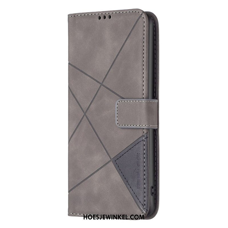Folio-hoesje Oppo Reno 14f 5g Telefoonhoesje Geometrische Binfen-kleur