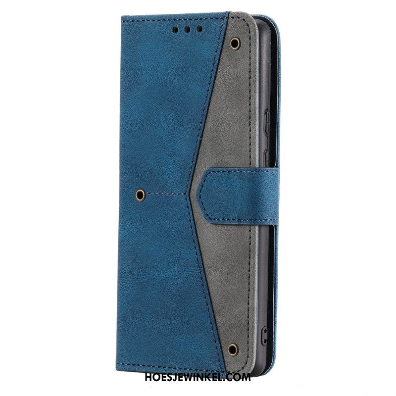 Folio-hoesje Samsung Galaxy A16 5g Telefoonhoesje Tweekleurige Magnetische Sluiting