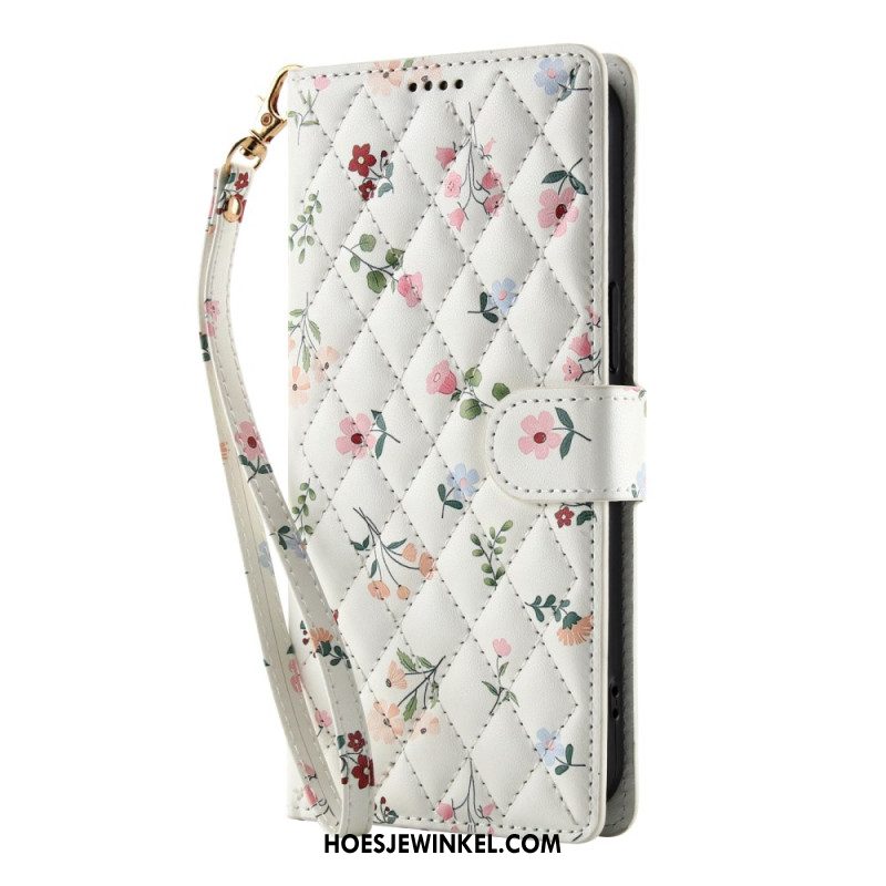 Folio-hoesje Samsung Galaxy A17 4g / 5g Telefoonhoesje Portemonnee Met Bloemenprint