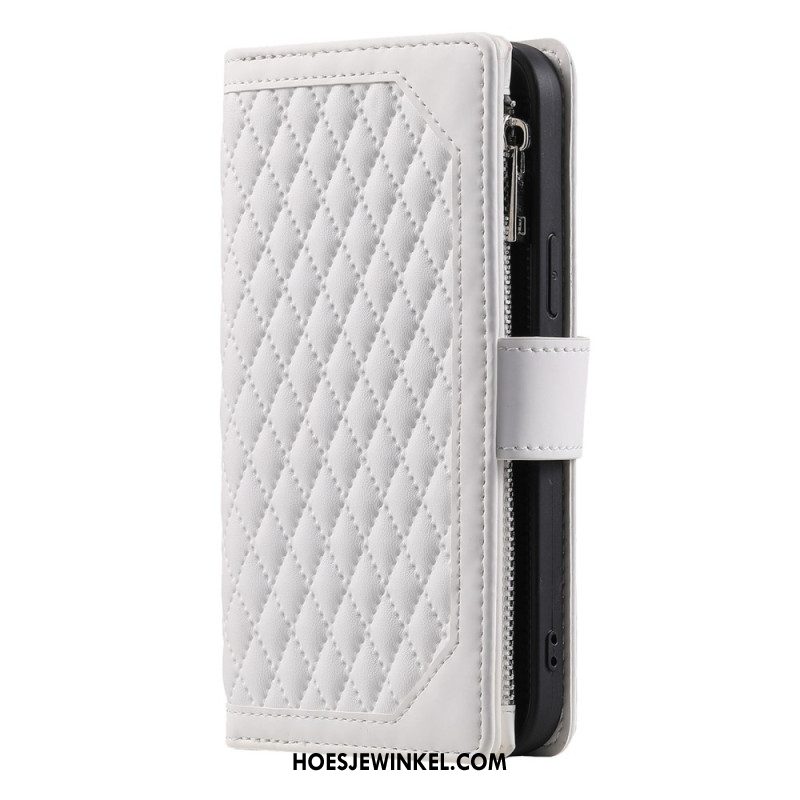 Folio-hoesje Samsung Galaxy A55 5g Telefoonhoesje Gewatteerd Met Riem En Schouderriem