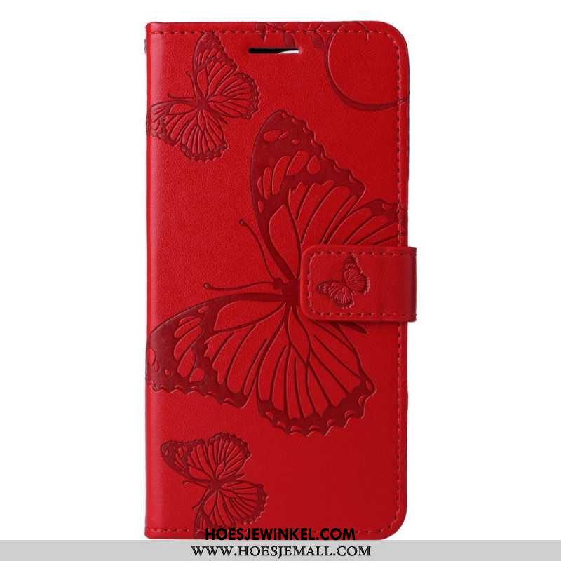 Folio-hoesje Samsung Galaxy S24 5g Telefoonhoesje Reuzevlinders Met Riem