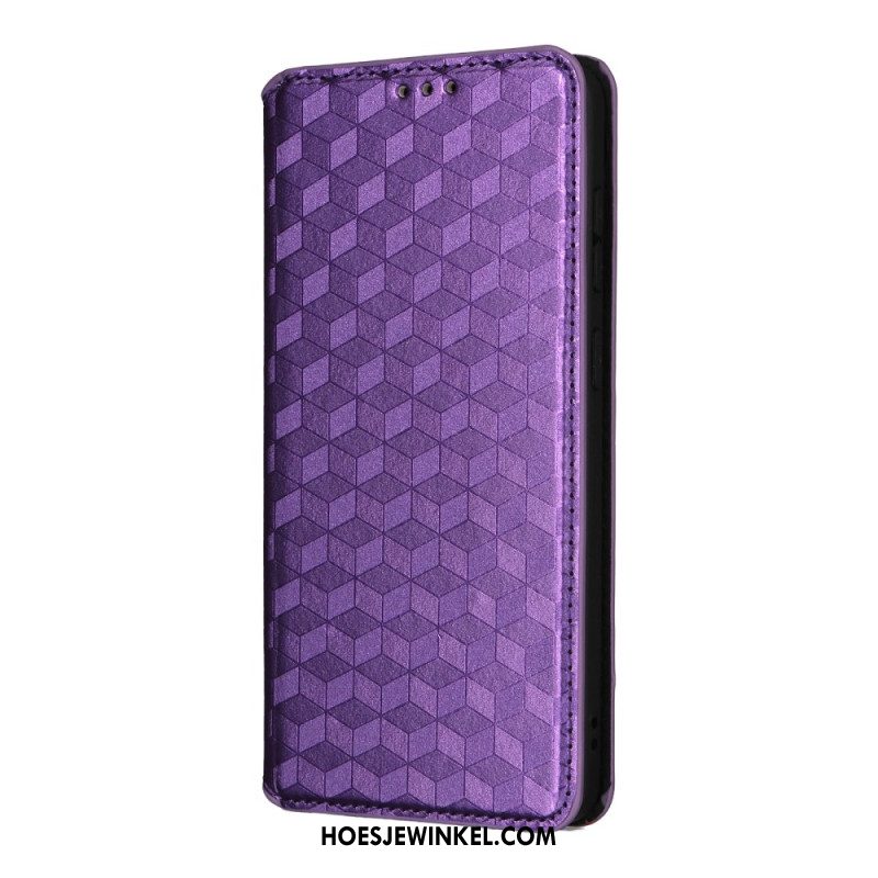 Folio-hoesje Samsung Galaxy S25 5g Edge 3d-kubussen Bescherming Hoesje