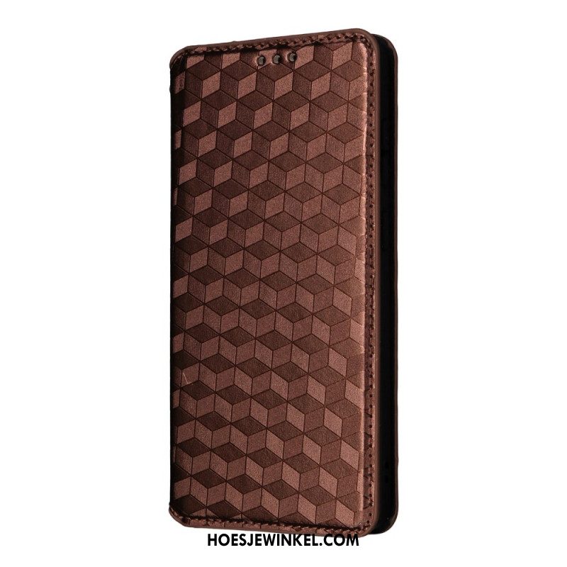 Folio-hoesje Samsung Galaxy S25 5g Edge 3d-kubussen Bescherming Hoesje