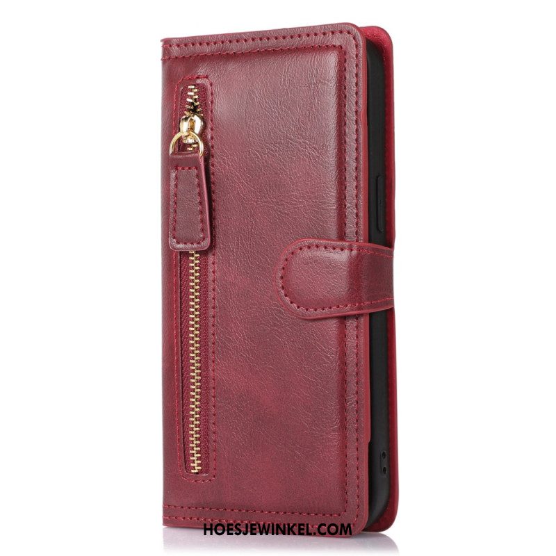 Folio-hoesje Samsung Galaxy S25 5g Edge Ritssluiting En Kaarthouder