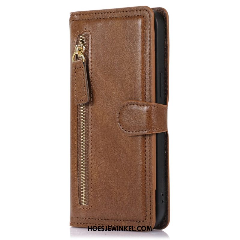 Folio-hoesje Samsung Galaxy S25 5g Edge Ritssluiting En Kaarthouder