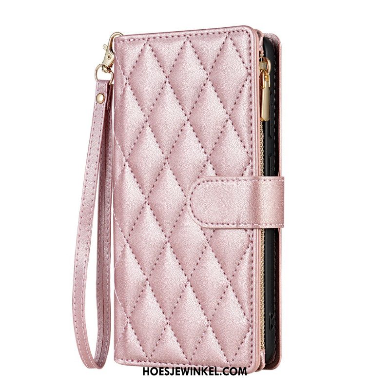 Folio-hoesje Samsung Galaxy S25 5g Edge Telefoonhoesje Gewatteerde Portemonnee