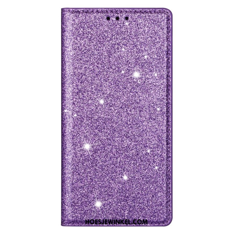 Folio-hoesje Samsung Galaxy S25 5g Edge Telefoonhoesje Pailletten