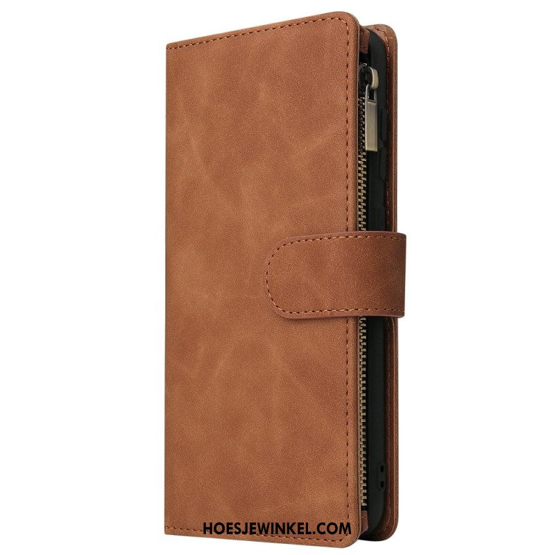 Folio-hoesje Samsung Galaxy S25 5g Edge Telefoonhoesje Portemonnee Met Suède-effect