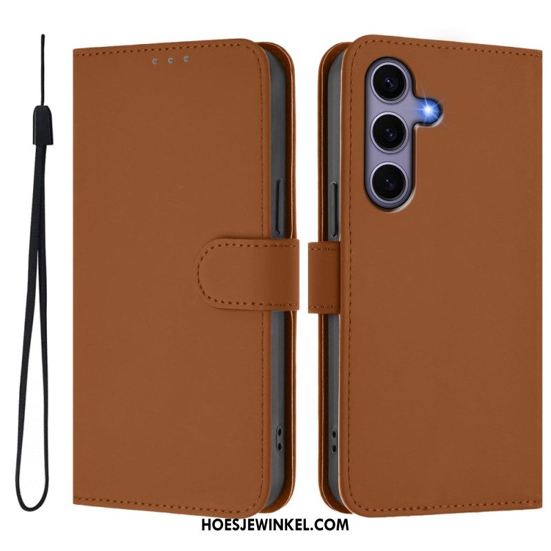 Folio-hoesje Samsung Galaxy S25 5g Kunstleren Koord