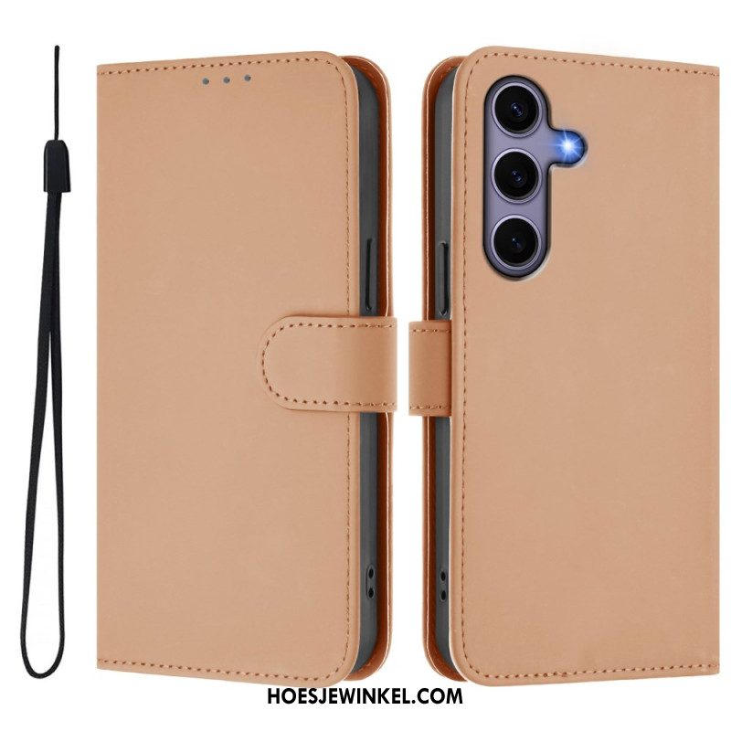 Folio-hoesje Samsung Galaxy S25 5g Kunstleren Koord