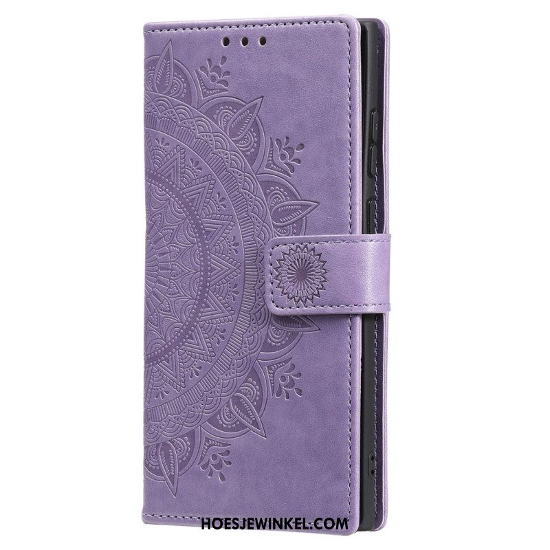 Folio-hoesje Samsung Galaxy S25 5g Portemonnee Met Mandala Zon En Koord