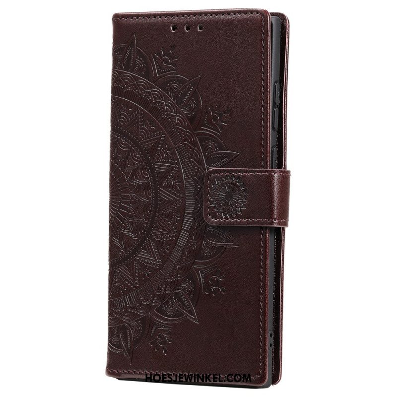 Folio-hoesje Samsung Galaxy S25 5g Portemonnee Met Mandala Zon En Koord