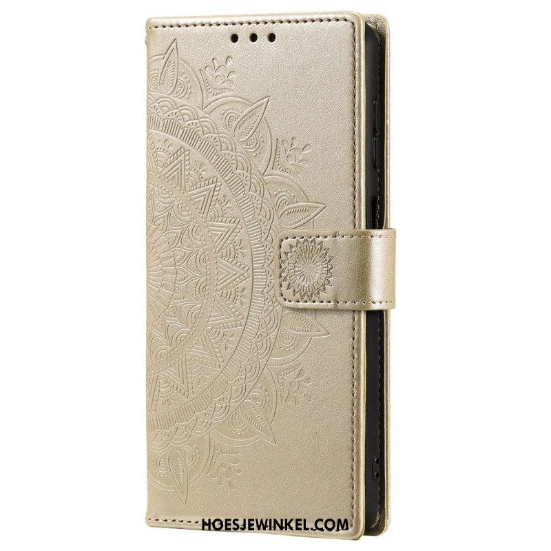Folio-hoesje Samsung Galaxy S25 5g Portemonnee Met Mandala Zon En Koord