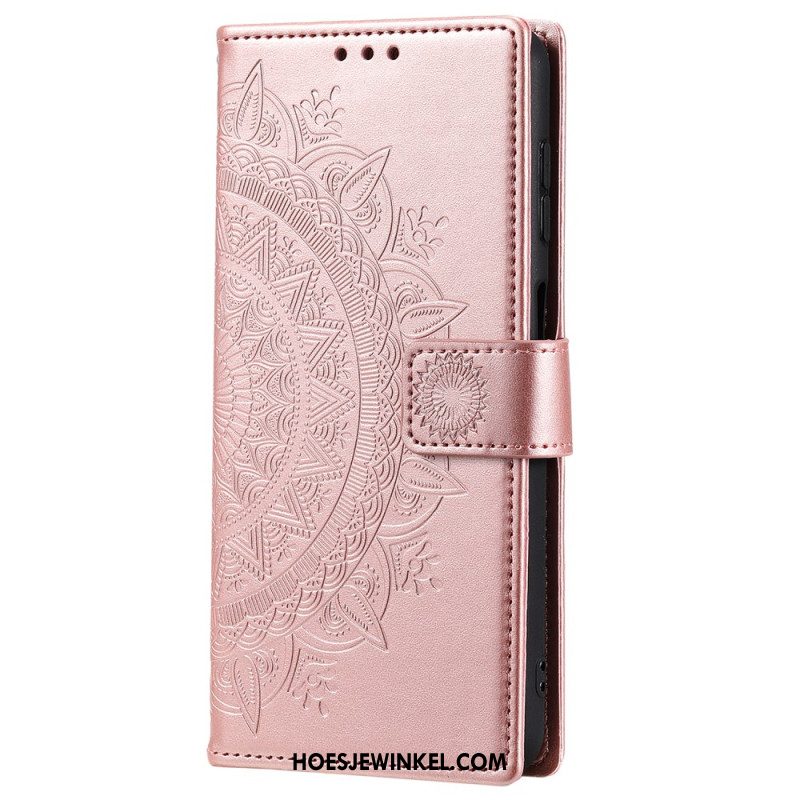 Folio-hoesje Samsung Galaxy S25 5g Portemonnee Met Mandala Zon En Koord
