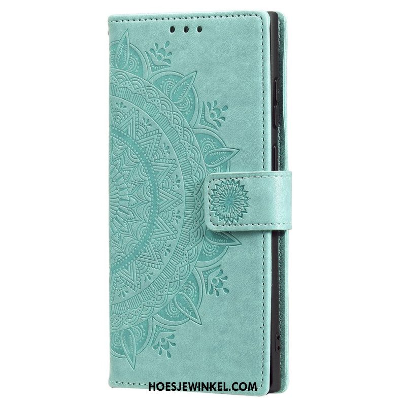 Folio-hoesje Samsung Galaxy S25 5g Portemonnee Met Mandala Zon En Koord