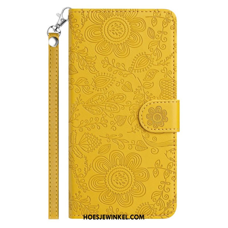 Folio-hoesje Samsung Galaxy S25 5g Telefoonhoesje Bloemenprint