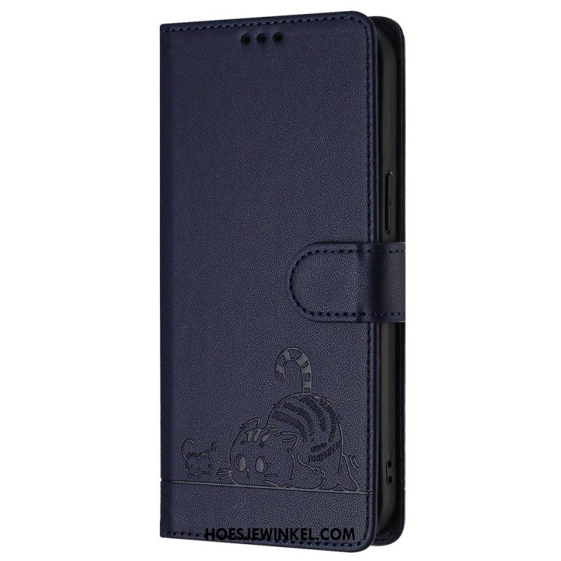 Folio-hoesje Samsung Galaxy S25 5g Telefoonhoesje Rfid-bescherming Kattenscène