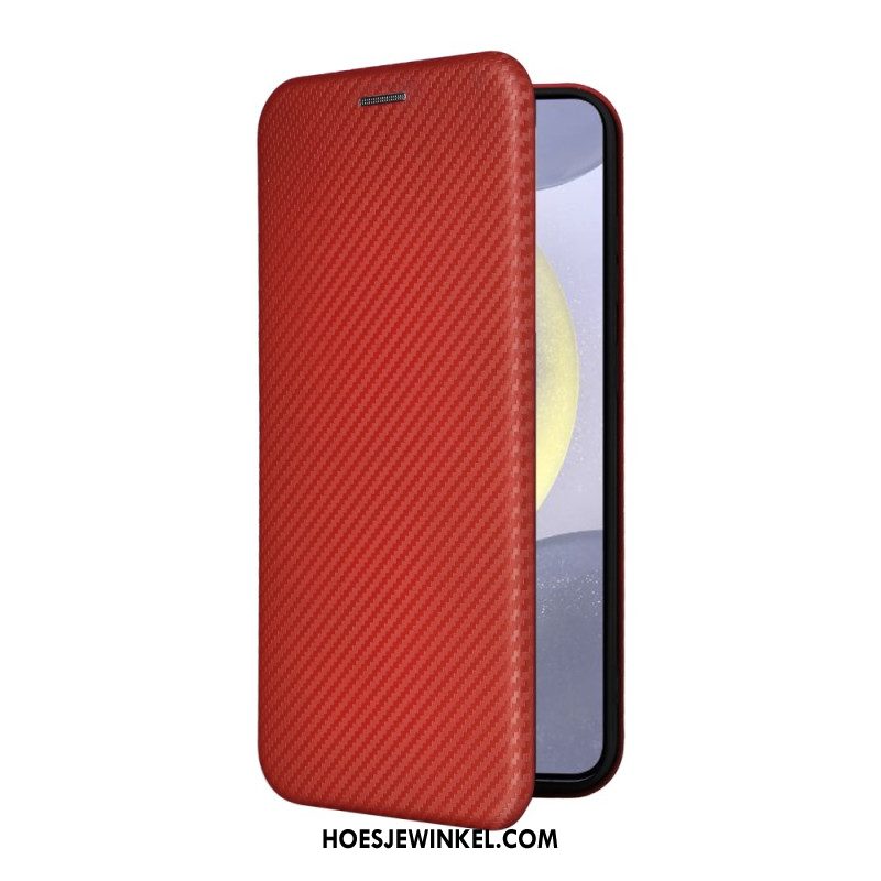 Folio-hoesje Samsung Galaxy S25 Fe Koolstofvezel