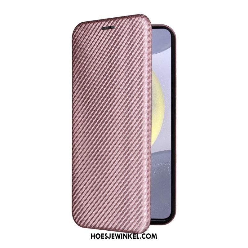 Folio-hoesje Samsung Galaxy S25 Fe Koolstofvezel