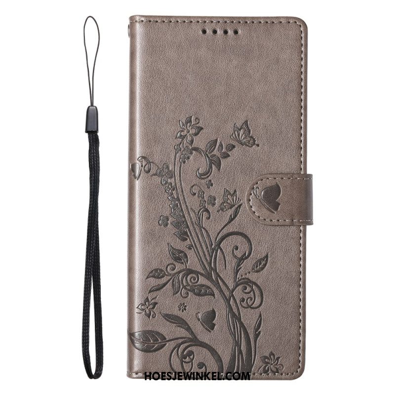 Folio-hoesje Samsung Galaxy S25 Fe Telefoonhoesje Bloemenprint