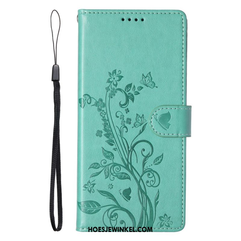 Folio-hoesje Samsung Galaxy S25 Fe Telefoonhoesje Bloemenprint
