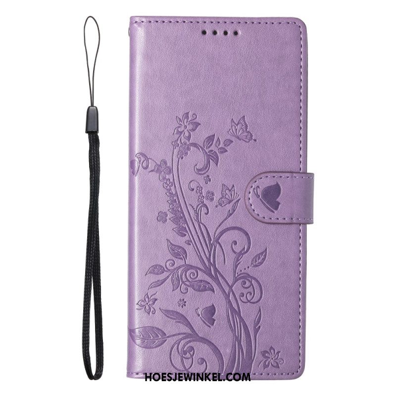 Folio-hoesje Samsung Galaxy S25 Fe Telefoonhoesje Bloemenprint