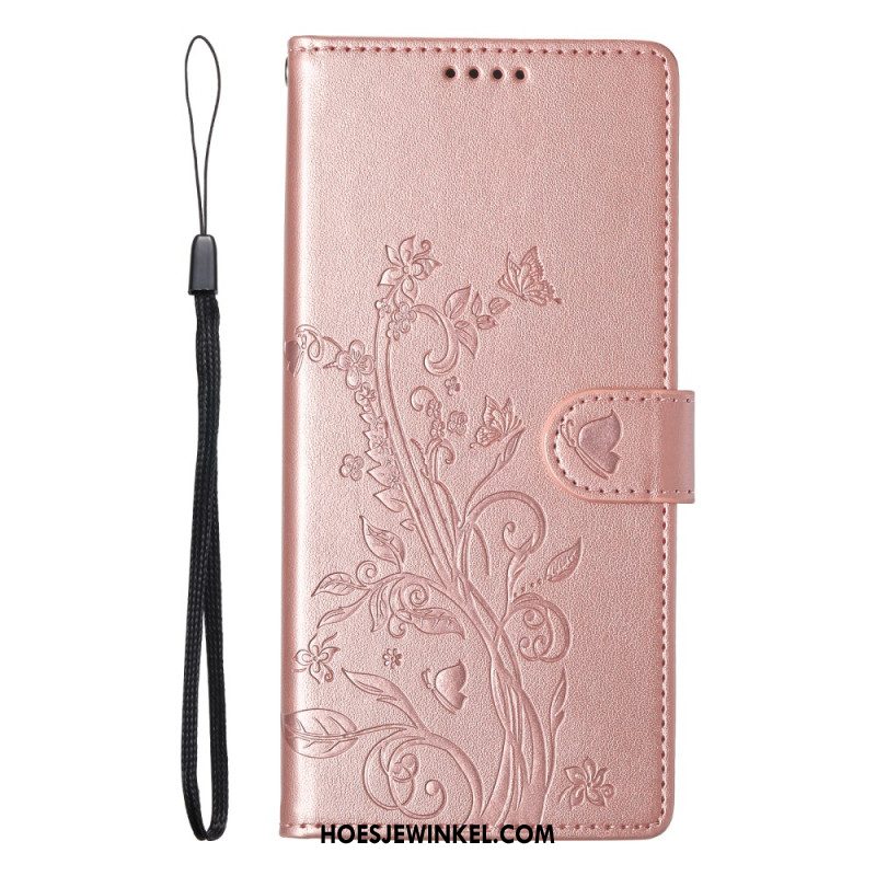 Folio-hoesje Samsung Galaxy S25 Fe Telefoonhoesje Bloemenprint