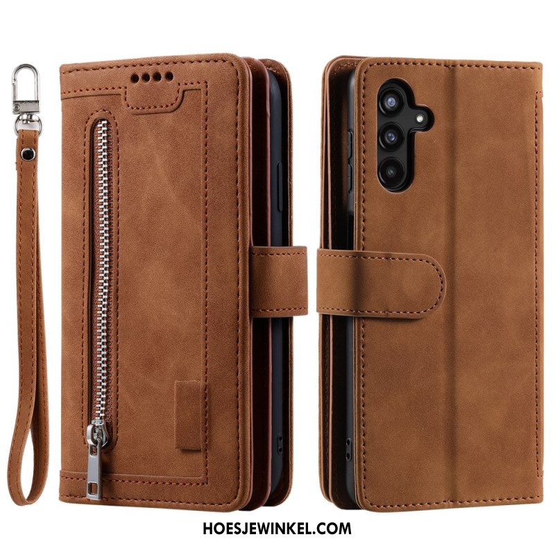 Folio-hoesje Samsung Galaxy S25 Fe Telefoonhoesje Kaarthouder En Rits