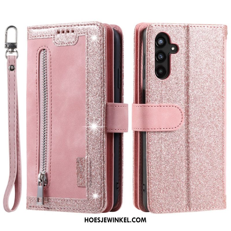 Folio-hoesje Samsung Galaxy S25 Fe Telefoonhoesje Kaarthouder En Rits