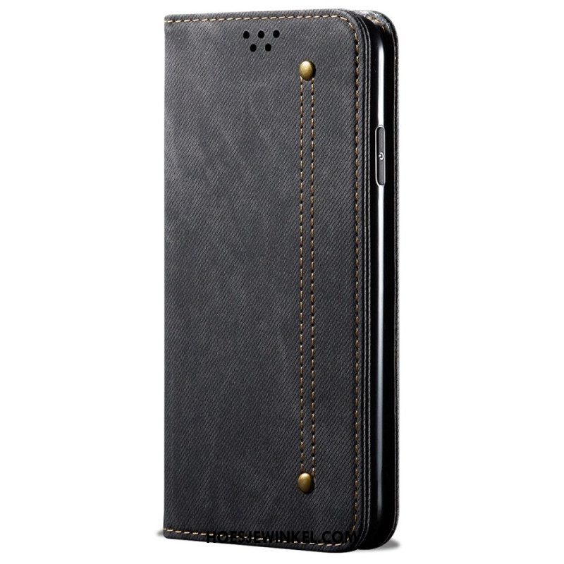 Folio-hoesje Samsung Galaxy S25 Plus 5g Denimstof