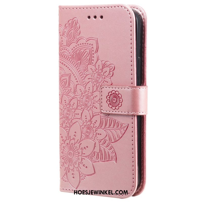 Folio-hoesje Samsung Galaxy S25 Plus 5g Telefoonhoesje Bloemendesign Met Bandje