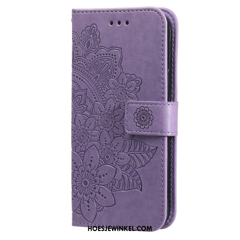 Folio-hoesje Samsung Galaxy S25 Plus 5g Telefoonhoesje Bloemendesign Met Bandje