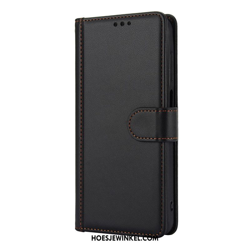 Folio-hoesje Samsung Galaxy S25 Plus 5g Telefoonhoesje Lederen Stijl Met Bandje