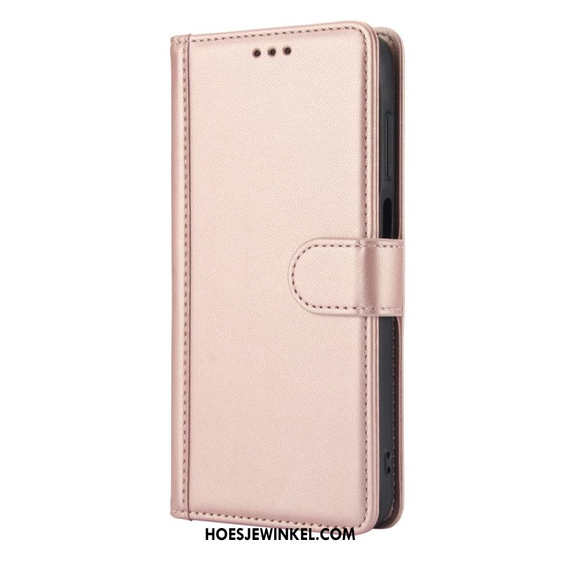 Folio-hoesje Samsung Galaxy S25 Plus 5g Telefoonhoesje Lederen Stijl Met Bandje