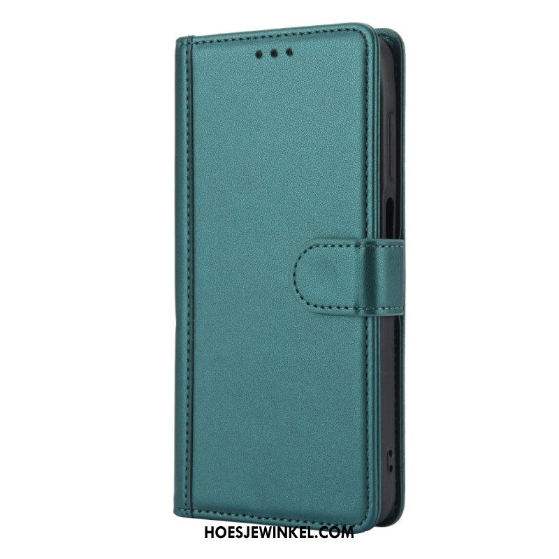 Folio-hoesje Samsung Galaxy S25 Plus 5g Telefoonhoesje Lederen Stijl Met Bandje